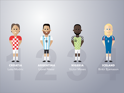 Group D argentina avatar croatia fifa football iceland illustration nigeria people soccer sports world cup