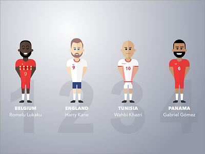 Group G avatar belgium england fifa football illustration panama people soccer sports tunisia world cup