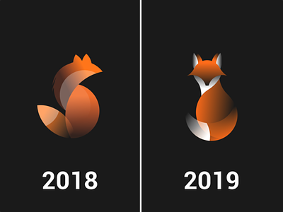 Fox Logo Improvement animal branding circular logo fox improvements logo minimalism