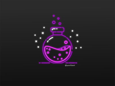 Neon Potion logo magic neon neon light neon sign potion