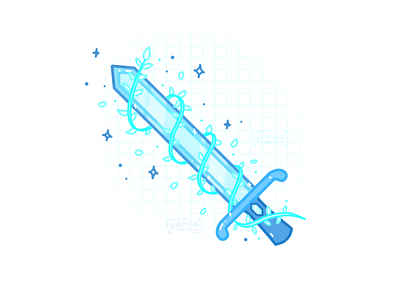 Magic Sword illustration magic sword vines weapon