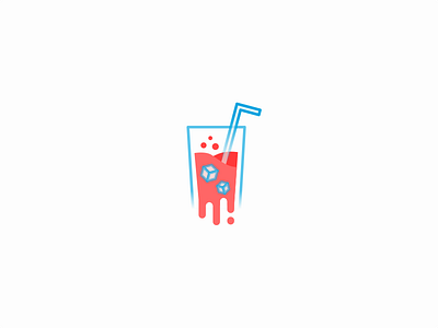 47 - Juice Company dailylogochallenge glass ice juice straw