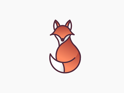 Fox animal autumn dribbbleweeklywarmup fox icon logo