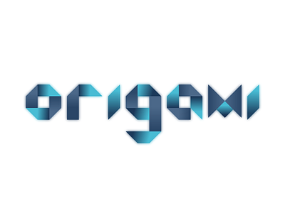 Origami Letterform dribbbleweeklywarmup letterform letters logo logotype origami