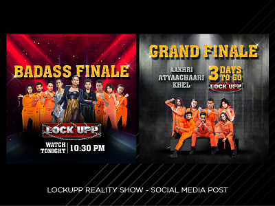 Lock Upp Reality Show - Creatives branding graphic design