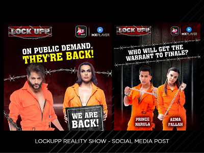 Lock Upp Reality Show - Creatives graphic design