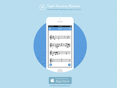 Sight Reading Machine IOS app app flat ios ipad music psd responsive ui web