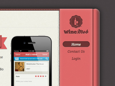 Winemob web design