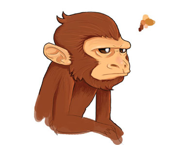 Monkey game illustration monkey paint photoshop