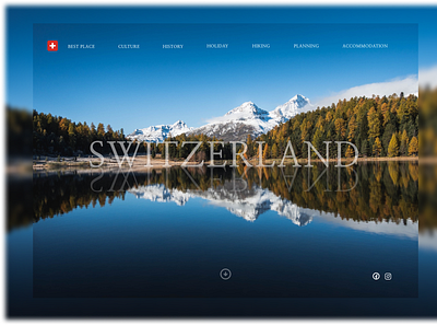 Switzerland landing page design figma graphic design website