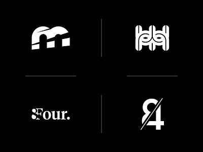 Logomark Selection 4 8 branding letter logo logomark m number