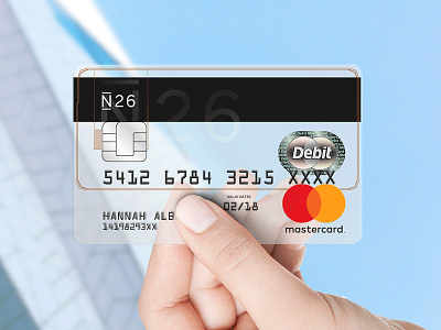 N26 Mastercard business card card card design mastercard payment print
