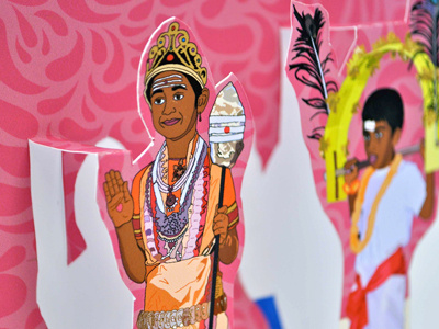 Indian Dance Pop-Up Book bookmaking dance handmade illustration india pop up