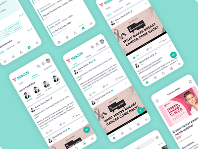 Medical Community App app design ui