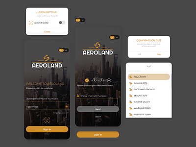 Residetial Community App Elements app design ui