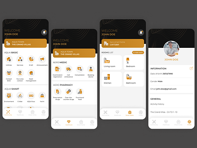 Residential Community App app design ui