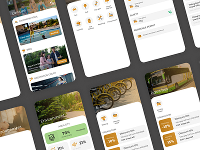 Residential Community App Services app design ui