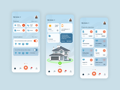 Smarthome Application UI app design ui