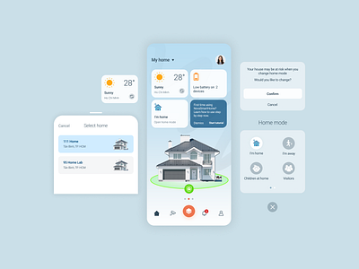 Smarthome Application UI app design ui