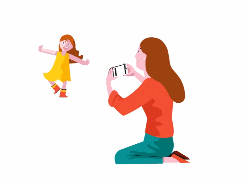 Mom And Daughter animation frame by frame