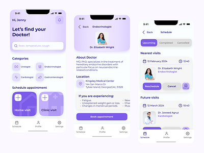 Medical App 2023 app app design design doctor app medical app ui ux