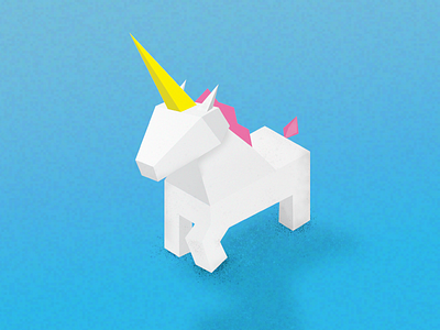Unicorn 3d animal blue illustration illustrator low poly photoshop toy unicorn