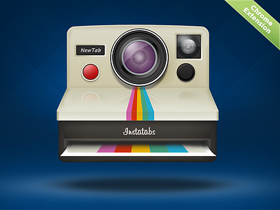 Instatabs Chrome Extension Icon app camera extension icon illustrator instagram photo polaroid vector vintage