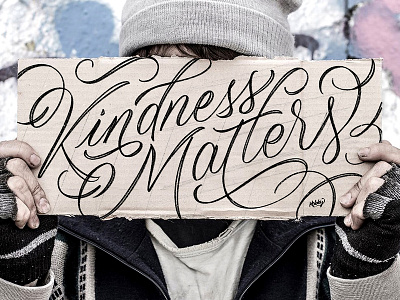 Kindness Matters Lettering calligraphy homeless ipad pro kind kindness lettering matters procreate
