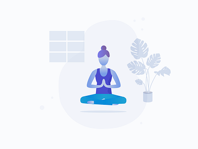 Find your zen flat design flat illustration gradient namaste yoga