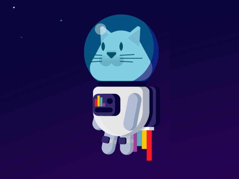 Cosmic Cat astronaut cat character design game game design nyan cat rainbow ready ready app ready contest space