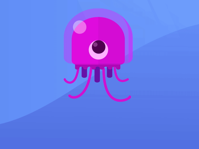 Jelly Life Game animation character jellyfish loop readycontest sea swiming videogame
