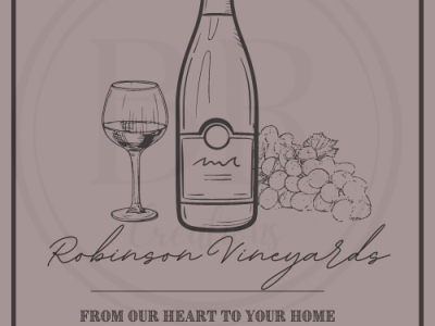 Custom Logo Creation for Robinson Vineyards brand branding design designer graphic design logo logo creator
