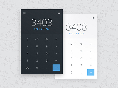Daily UI #004 - Calculator blue calculator daily ui design math ui ux