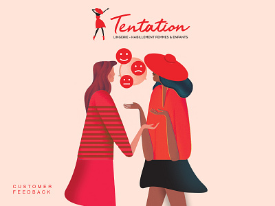 Tentation Customer Feedback Illustration customer feedback illustration lingerie women
