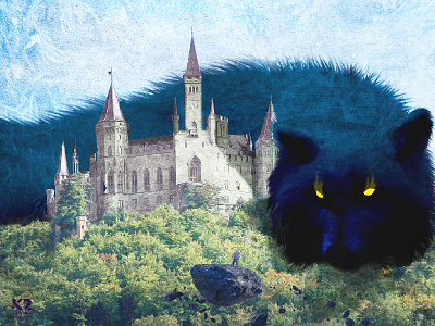 Castle Wolf castle dark eyes fantasy fort great guardian photomanipulation war wolf yellow