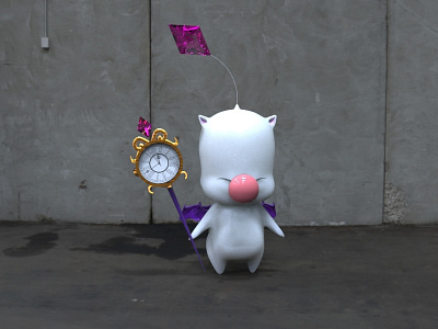 Final Fantasy XIII's Moogle 3D 3d art autodesk fan fantasy final magic maya moogle texture xiii zbrush