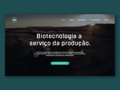 Landing Page - IFB [Organic Fertilizer] agribusiness agriculture biotechnology home industry landing results site soil technology type typography