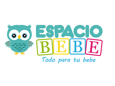 Espacio Bebe baby bebe chile design logo owls