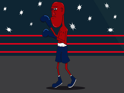 Boxeador boxeador boxeo boxing chile color design diseño fight figthing illustration illustrator ilustracion peleador vector