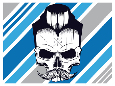 skull calaca calavera chile color craneo design diseño illustration illustrator ilustracion logo moustache skull skulldesign vector