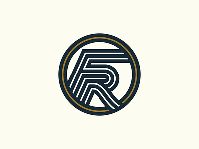 Forerunner Monogram 2d badge badge logo branding circle clean design icon identity illustration lettering logo monogram monogram logo racing run runner typography vector