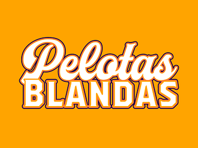 Pelotas Blandas 2d bright design flat graphic lettering logo logotype typography