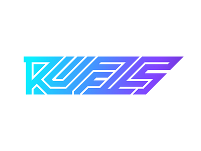 Ruffles TV Logotype 2d branding bright design flat gradient graphic logo logotype maze typography