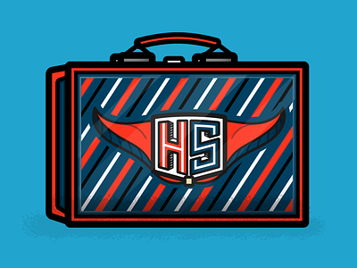 Lunchbox 2d branding flat illustration lunchbox superhero vector