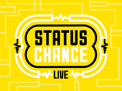 Status Chance Live 2d branding design flat line logo vector yellow