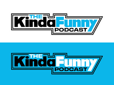 Kinda Funny Podcast 2d art branding clean design entertainment flat funny games icon illustration kinda lettering logo logotype podcast typography vector video youtube