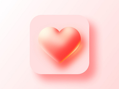 Heart icon execise app icon illustraion web