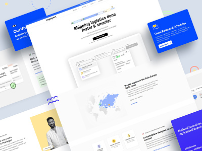 Cogoport - Fastest online container booking website clean container design flat logistics shipping shipping company shipping container ui ux web webflow