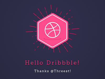 Hello, Dribbble! Here is my First «Thanks Shot»