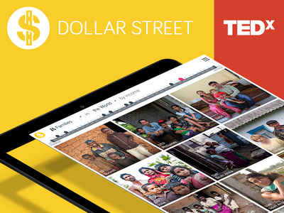 Dollar Street clean design dollar street flat grid orange social tedx ui ux web